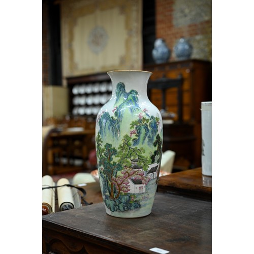 330 - CONDITION REPORT AMENDMENT A late 19th or early 20th century Chinese famille rose vase, probably lat... 