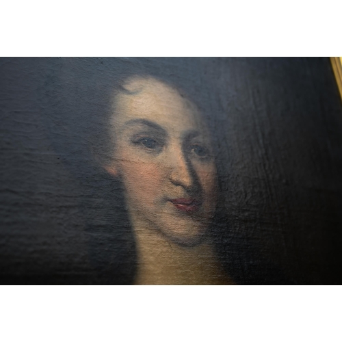 733 - Manner of Michael Dahl - Portrait of Mary Elizabeth Jervoise, oil on canvas laid on board, 75 x 61 c... 