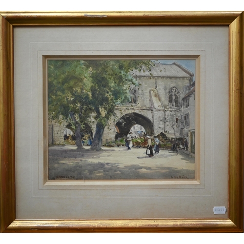 328 - W Tatton Winter (1855-1928) - 'Brantome', France, watercolour, signed lower right, 23 x 28 cmGood co... 