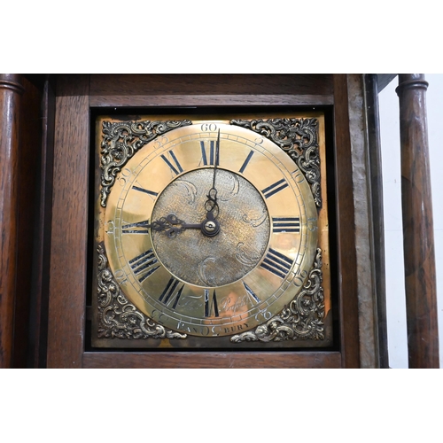 167 - Thomas Pinfold, Banbury - A 30 hour oak longcase clock with brass dial c/w weight, pendulum and case... 