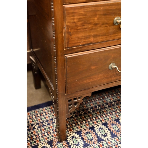 201 - # An Edwardian walnut chest of two short and two long drawers (a/f, missing handle) 108 x 50 x 78 cm... 