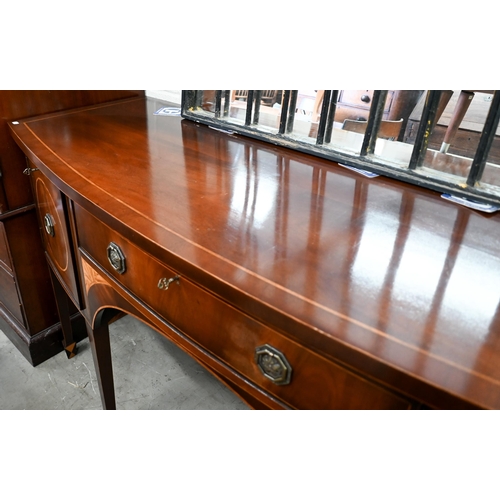 234 - A Titchmarsh & Goodwin Georgian style mahogany bowfront sideboard, 170 x 60 x 90 cm high