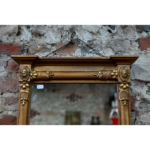 271 - A Victorian giltwood and composite wall mirror, 66 cm h x 46 cm w