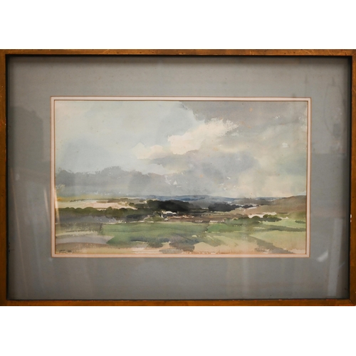 300 - John Bunnion? - View from Winchester Hill', watercolour, signed lower left, 33.5 x 55 cm to/w Edward... 