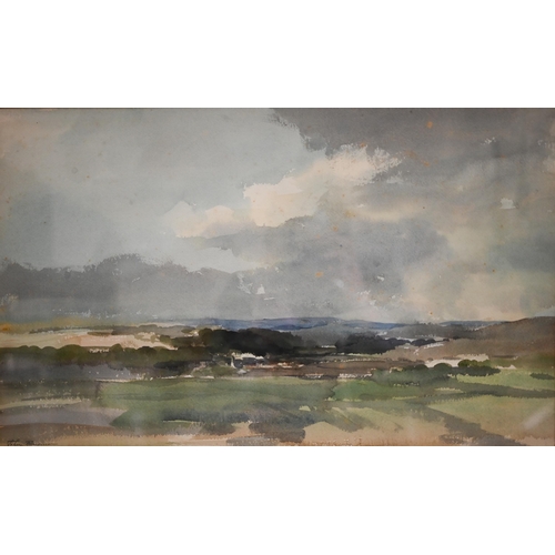 300 - John Bunnion? - View from Winchester Hill', watercolour, signed lower left, 33.5 x 55 cm to/w Edward... 