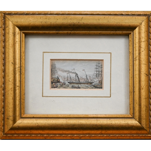 310 - Mixed pictures including Charles Morris - 'Angler's', oil on board, circa 1830, 11 x 16 cm; Fleet Pr... 