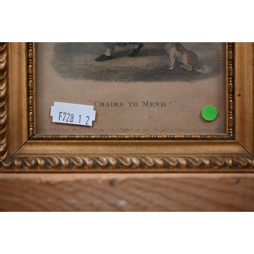 310 - Mixed pictures including Charles Morris - 'Angler's', oil on board, circa 1830, 11 x 16 cm; Fleet Pr... 