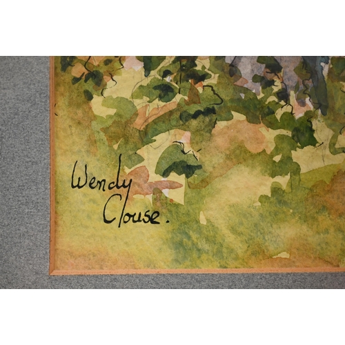 321 - William Barnes - Floral study, watercolour, signed lower right, 27 x 39 cm and Wendy Clouse - Tracto... 