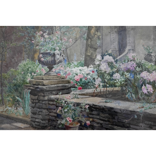 358 - R S Mayer - 'A garden in Dickens land', watercolour, signed and dated '20 lower left, 27 x 38 cm to/... 