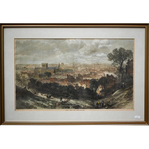 362 - A 19th century prospect of the City of Winchester, 31 x 52 cm