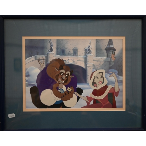 367 - # A lithograph 'Belle Tames the Beast' from Disney's Beauty & the Beast, 25 x 35 cm to/w Spencer... 