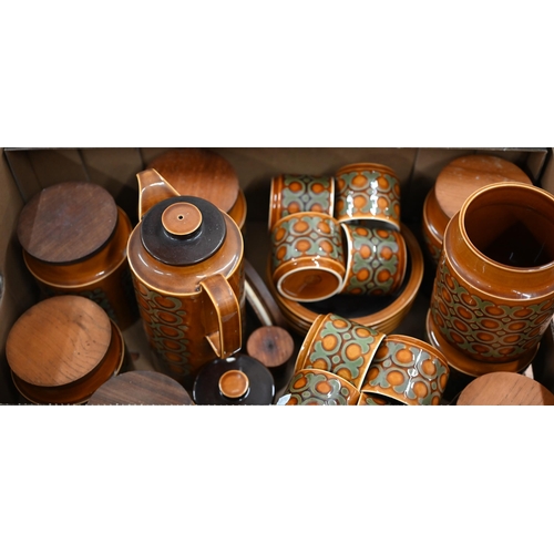 437 - A collection of Hornsea pottery 'Brontë' wares, including storage jars, coffee set etc (2 boxes)