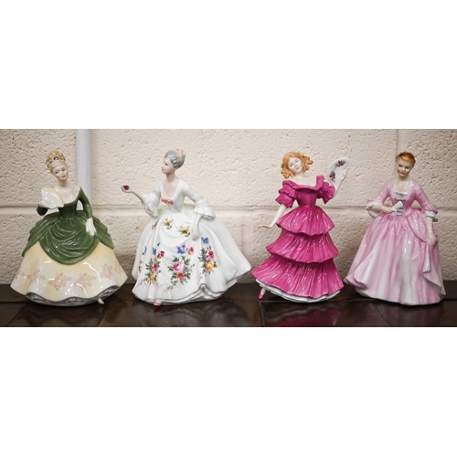 462 - Six Royal Doulton figures - Jennifer HN3447, A Hostess of Williamsburg HN2209, Soirée HN2312, Top o'... 