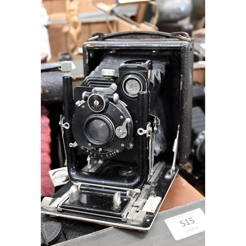 515 - Seven vintage cameras, including Houghton's Ensign 'Klito' No. 1 box camera, F D 'Klimax' for Harrod... 