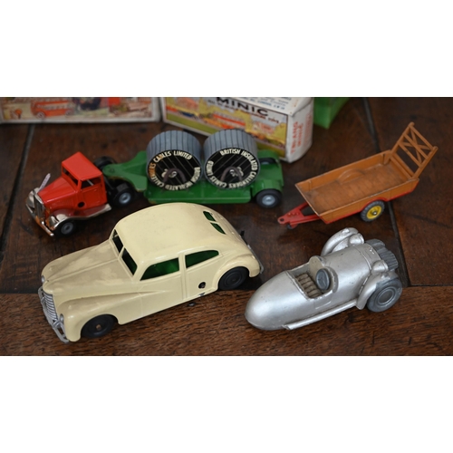 540 - A collection of boxed Minic tinplate vehicles, including Double Deck Bus, No.2 Saloon Car, No.2 Spor... 