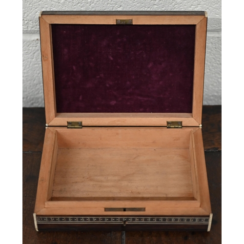 544 - A vintage Japanese lacquer box fitted with four boxes containing buttons and a lower drawer, to/w a ... 