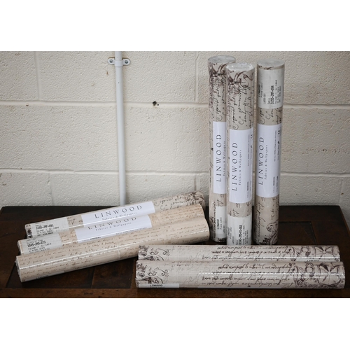 549 - Eight unopened rolls of Linwood 'Memento' wallpaper - each roll 10.05 metres x 52 cm