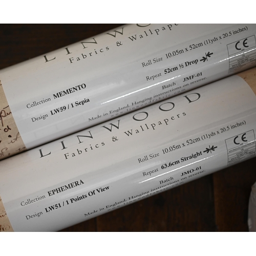 549 - Eight unopened rolls of Linwood 'Memento' wallpaper - each roll 10.05 metres x 52 cm