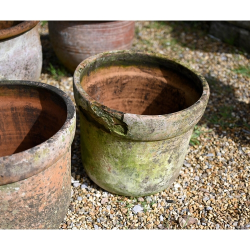 63A - Five assorted old weathered terracotta planters, all a/f (5)