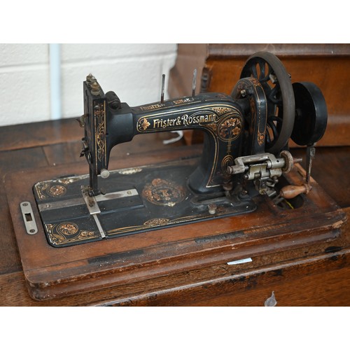 545 - An antique Frister & Rossman sewing machine