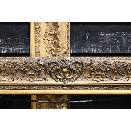 374 - Three 19th century carved and moulded rectangular giltwood picture frames, apertures 50 x 64 cm, 78 ... 