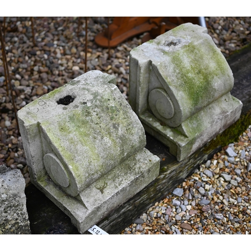 117 - Three reclaimed carved stone architectural components, all a/f (3)