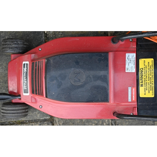 122 - A Mountfield Ransomes 240v electric lawn mower c/with clippings bag