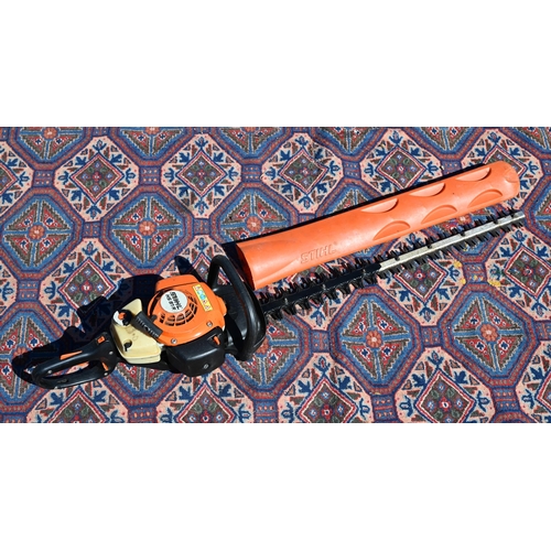 123 - A Stihl HS81R petrol long reach hedge-trimmer, a/f