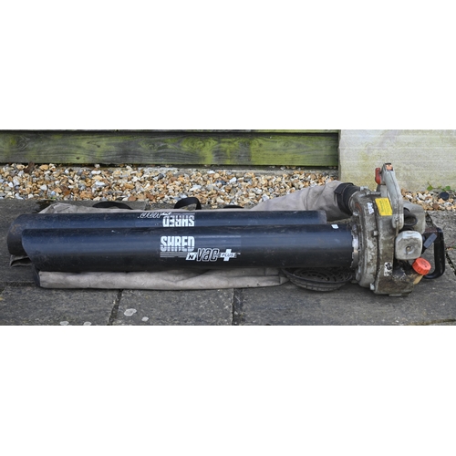 125 - A Shred N Vac ES2400 petrol leaf blower with collecting bag a/f, to/with an Echo HC2300 petrol hedge... 