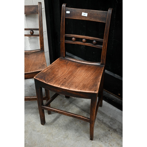 156 - A pair of provincial elm side chairs (2)