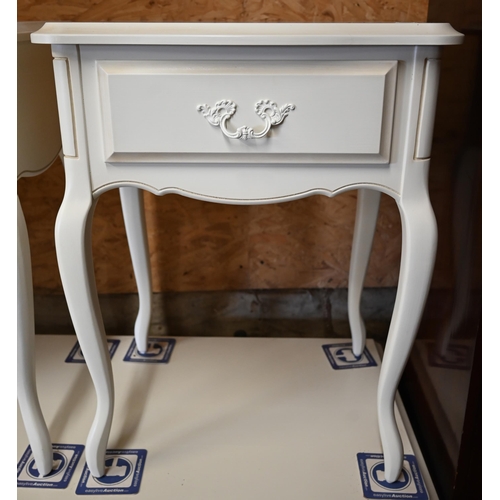 265 - A pair of Laura Ashley 'Provencale' Ivory bedside tables each with single drawer, 50 x 42 x 65 cm h ... 