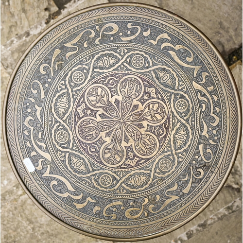 279 - An early 20th century Anglo-Indian carved hardwood octagonal table, 45 cm dia. x 48 cm h a/f to/w tw... 