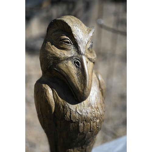 33 - A composite cast 'Wally Bird' in the style of Martin Bros., 34 cm h