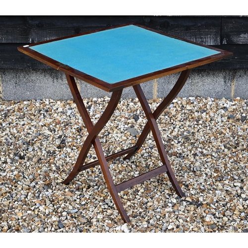 348 - A small mahogany folding games table to/w two tripod occasional tables, a small oak bookcase, nest o... 