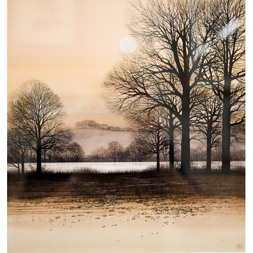 352 - Kathleen Caddick - 'Across the lake', watercolour, signed with monogram, 34 x 32 cm to/w similar wit... 