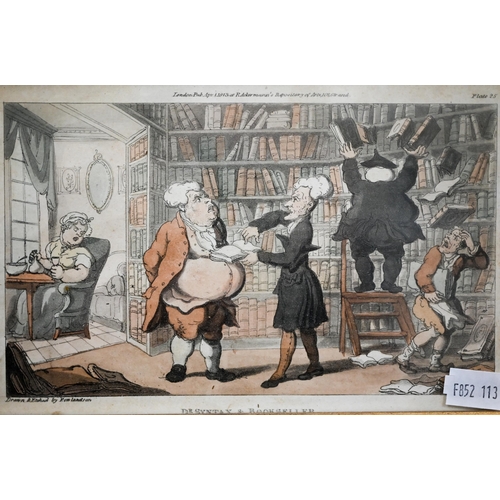 385 - A set of six Rowlandson satirical prints, Dr Syntax etc, 12.5 x 21 cm (6)