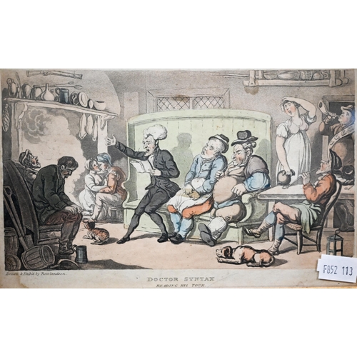 385 - A set of six Rowlandson satirical prints, Dr Syntax etc, 12.5 x 21 cm (6)