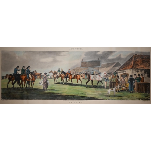 391 - A set of four Ackerman racing prints after Alken - Ipswich, Newmarket, Epsom and Ascot Heath, 25 x 6... 