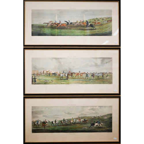 391 - A set of four Ackerman racing prints after Alken - Ipswich, Newmarket, Epsom and Ascot Heath, 25 x 6... 