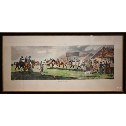 391 - A set of four Ackerman racing prints after Alken - Ipswich, Newmarket, Epsom and Ascot Heath, 25 x 6... 