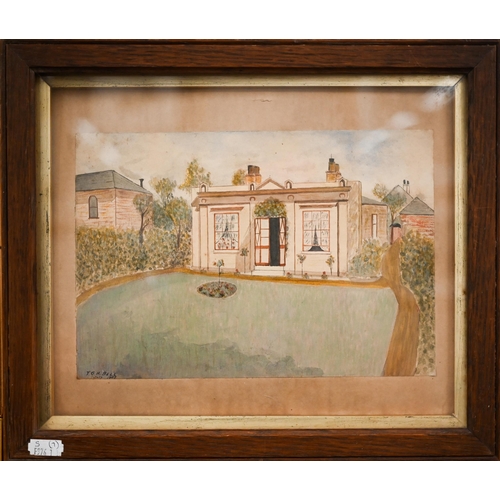 396 - Mixed pictures including TGH Bell - Chattel-type house, watercolour, dated July 1887, 17 x 24.5 cm; ... 