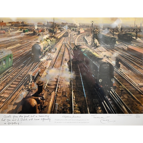 399 - After Terence Cuneo - two ltd ed prints no 33/850 'Clear Road Ahead', and 'Clapham Junction', both p... 