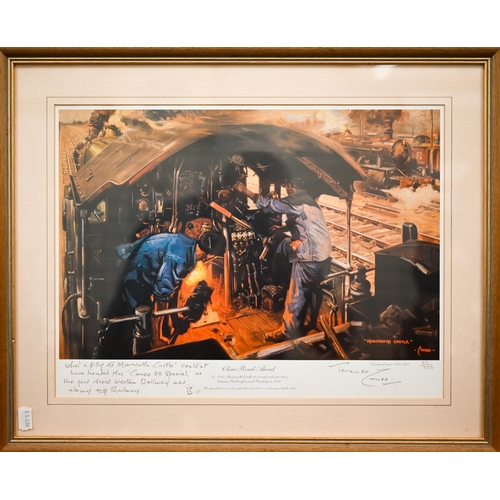 399 - After Terence Cuneo - two ltd ed prints no 33/850 'Clear Road Ahead', and 'Clapham Junction', both p... 