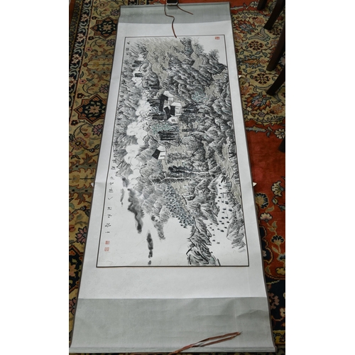 402A - A collections of 20th century traditional Chinese paintings on paper and silk depicting various land... 