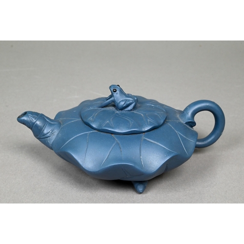 406 - Seven various Chinese Yixing teapots including a 'tree-trunk' example signed 'Rong Ying' and cylindr... 