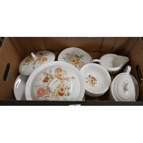 430 - A Wedgwood 'Downland' dinner/tea service to/w a Wedgwood 'Summer Bouquet' part service (2 boxes)