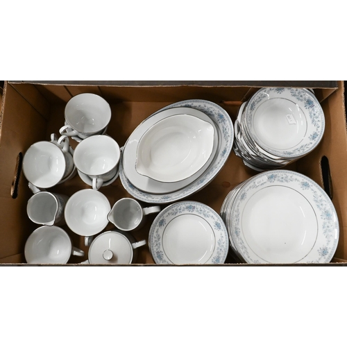 445 - An extensive set of Noritake 'Blue Hill' dinner and tea wares - little used (3 boxes)