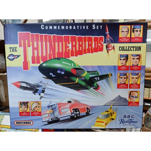 493 - A boxed Matchbox/BBC Thunderbirds Commemorative Set (1992) to/w four boxed Lego Harry Pottery kits a... 