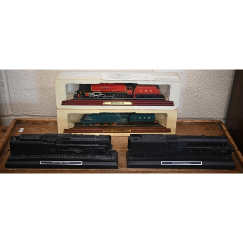 523 - Three model locomotives 'made with British Coal', to/w four other locomotive models, a quantity of t... 