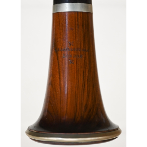 551 - #A rosewood clarinet by Lafleur, London, in Buffet of Paris case